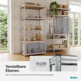 Belko® Schwerlastregal C116, 200x90x60 cm, 5 Böden, 175kg Tragkraft pro Boden, verzinkt - Lagerregal, Steckregal