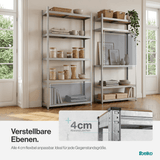 Belko® Schwerlastregal C117, 180x90x30 cm, 5 Böden, 175kg Tragkraft pro Boden, verzinkt - Lagerregal, Steckregal