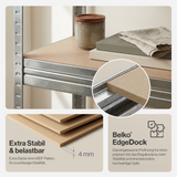 Belko® Schwerlastregal C112, 150x75x30 cm, 4 Böden, 125kg Tragkraft pro Boden, verzinkt - Lagerregal, Steckregal