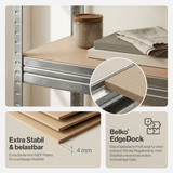 Belko® Schwerlastregal C117, 180x90x30 cm, 5 Böden, 175kg Tragkraft pro Boden, verzinkt - Lagerregal, Steckregal