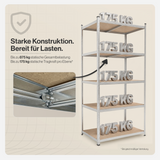 Belko® Schwerlastregal C116, 200x90x60 cm, 5 Böden, 175kg Tragkraft pro Boden, verzinkt - Lagerregal, Steckregal