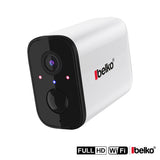 Belko® Überwachungskamera, 1080p mit WLAN & Akku für Aussen, Bewegungserkennung, 10m Nachtsichtgserkennung