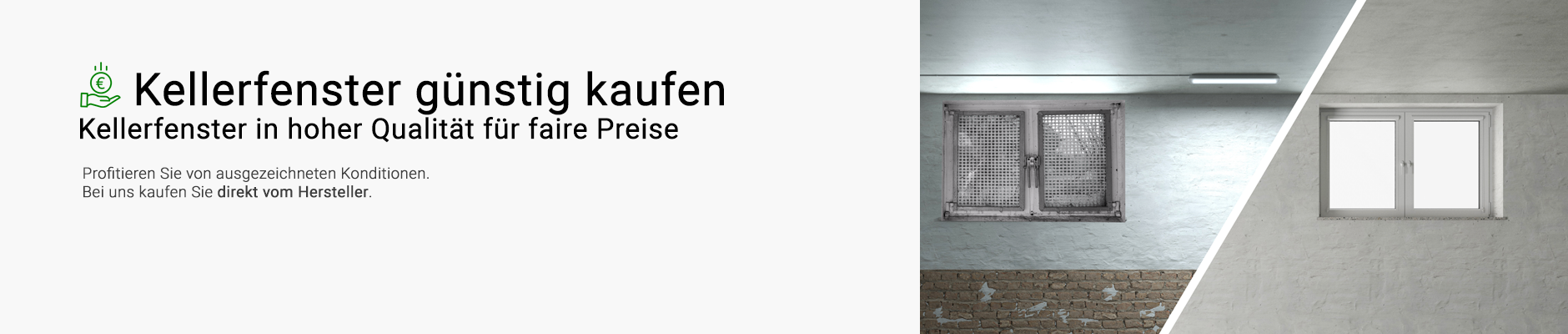 Framex Kellerfenster 30x30 Cm - Kunststoff-Fenster Mit Festverglasung Für Gartenhaus, Garage & Keller