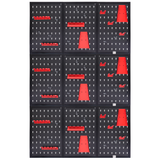 Belko® Werkzeugwand 120x60 cm | Metall Pegboard inkl. Haken & Regal | Werkstatt, Garage, Keller | alle Farben & Sets