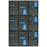 Belko® Werkzeugwand 120x60 cm | Metall Pegboard inkl. Haken & Regal | Werkstatt, Garage, Keller | alle Farben & Sets