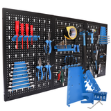 Belko® Werkzeugwand 120x60 cm | Metall Pegboard inkl. Haken & Regal | Werkstatt, Garage, Keller | alle Farben & Sets