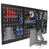 Belko® Werkzeugwand 120x60 cm | Metall Pegboard inkl. Haken & Regal | Werkstatt, Garage, Keller | alle Farben & Sets