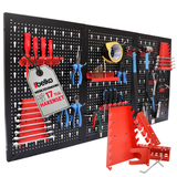 Belko® Werkzeugwand 120x60 cm | Metall Pegboard inkl. Haken & Regal | Werkstatt, Garage, Keller | alle Farben & Sets