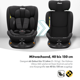 Kidimax® Ultima 360 i-Size Kindersitz 40–150cm (0–12 Jahre), drehbar, Isofix, Gruppe 0+/1/2/3 – verschiedene Farben
