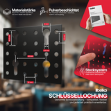 Belko® Werkzeugwand 120x60 cm | Metall Pegboard inkl. Haken & Regal | Werkstatt, Garage, Keller | alle Farben & Sets