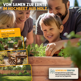 Fepro® Hochbeet aus Holz – 63L Pflanzkasten mit Ablage & Vlies, wetterfest für Garten, Balkon & Terrasse (80x75x36 cm)