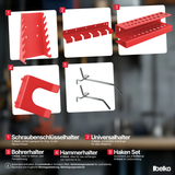 Belko® Werkzeugwand 120x60 cm | Metall Pegboard inkl. Haken & Regal | Werkstatt, Garage, Keller | alle Farben & Sets