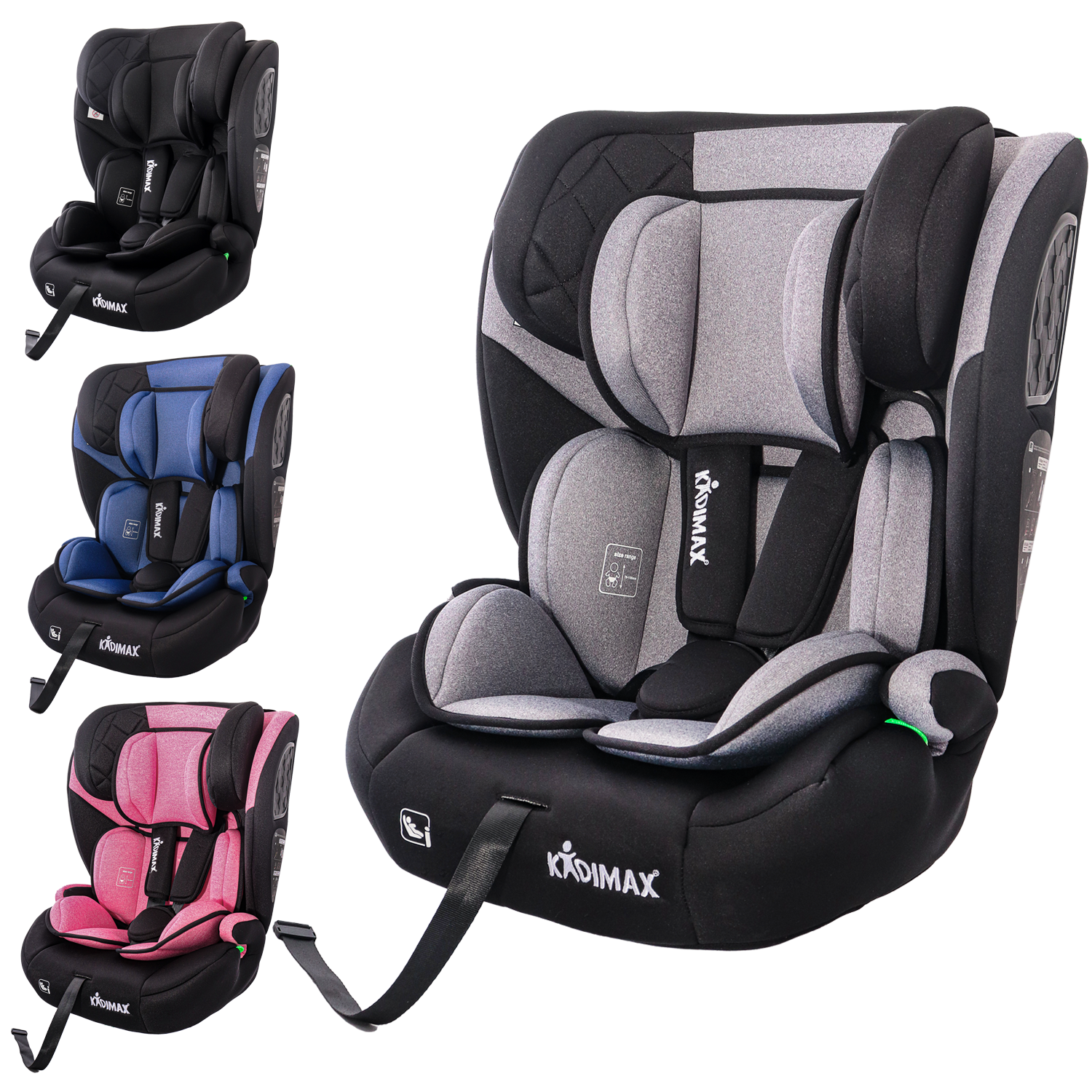 Kidimax® Kindersitz EasyFit 9–36 kg – Autositz ohne Isofix, R129 – Panorama24 Onlineshop