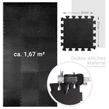 P24® Fitness Puzzlematte 36-tlg., schwarz