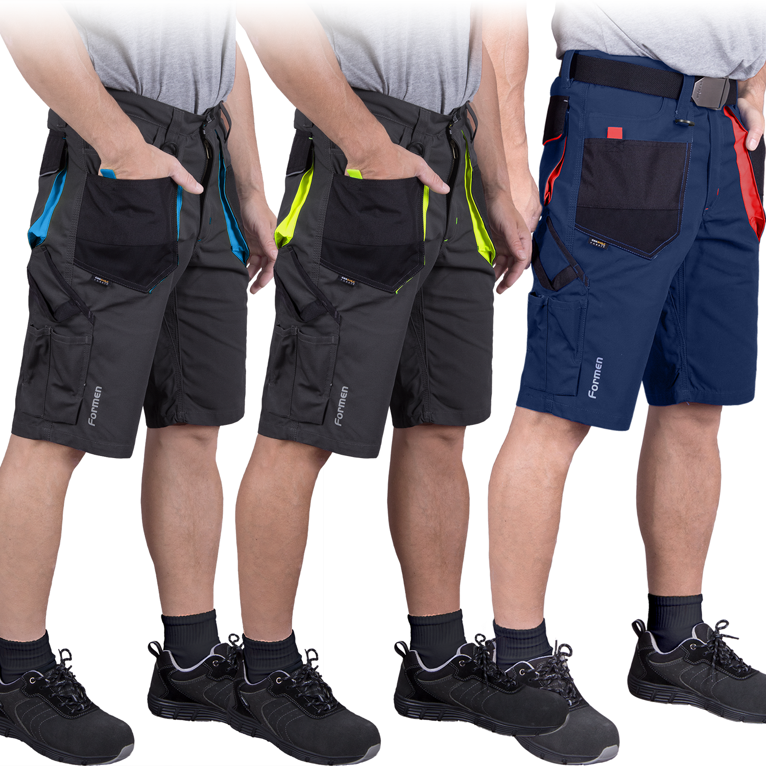 P24® Kurze Arbeitsbundhose mit 8 Taschen (Größen & Farbe wählbar)