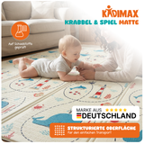 Kidimax® Krabbelmatte 180x200 cm Spielmatte Baby Faltbar wendbar Kindermatte
