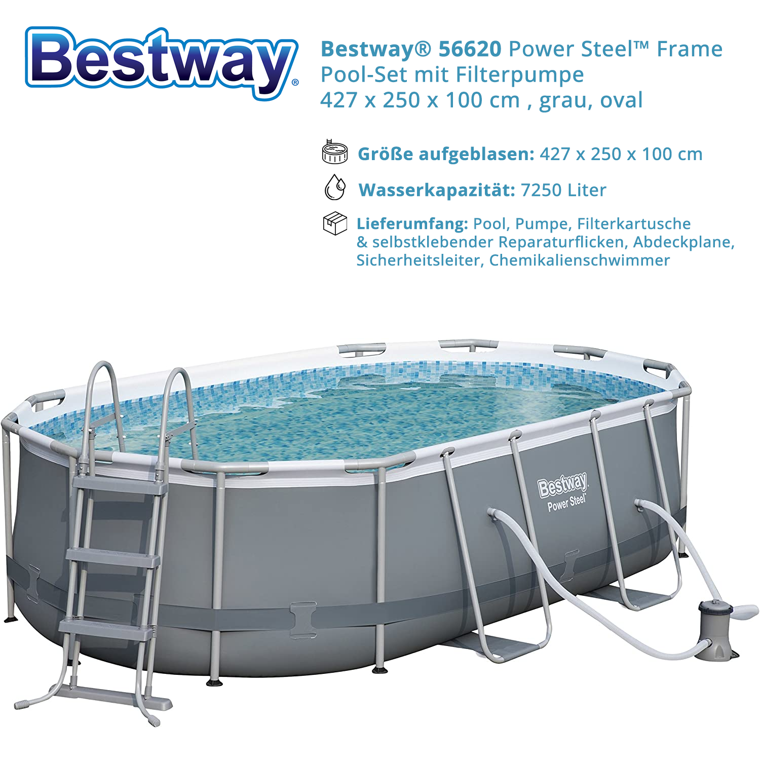 Bestway Swimming Frame Pool Schwimmbad Poolfolie Schwimmbecken Gartenpool Set (Modelle wählbar)