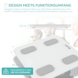 Belko® Körperfettwaage Smarte Personenwaage Digital mit Bluetooth® und App für 13 Messungen (Farbe wählbar)