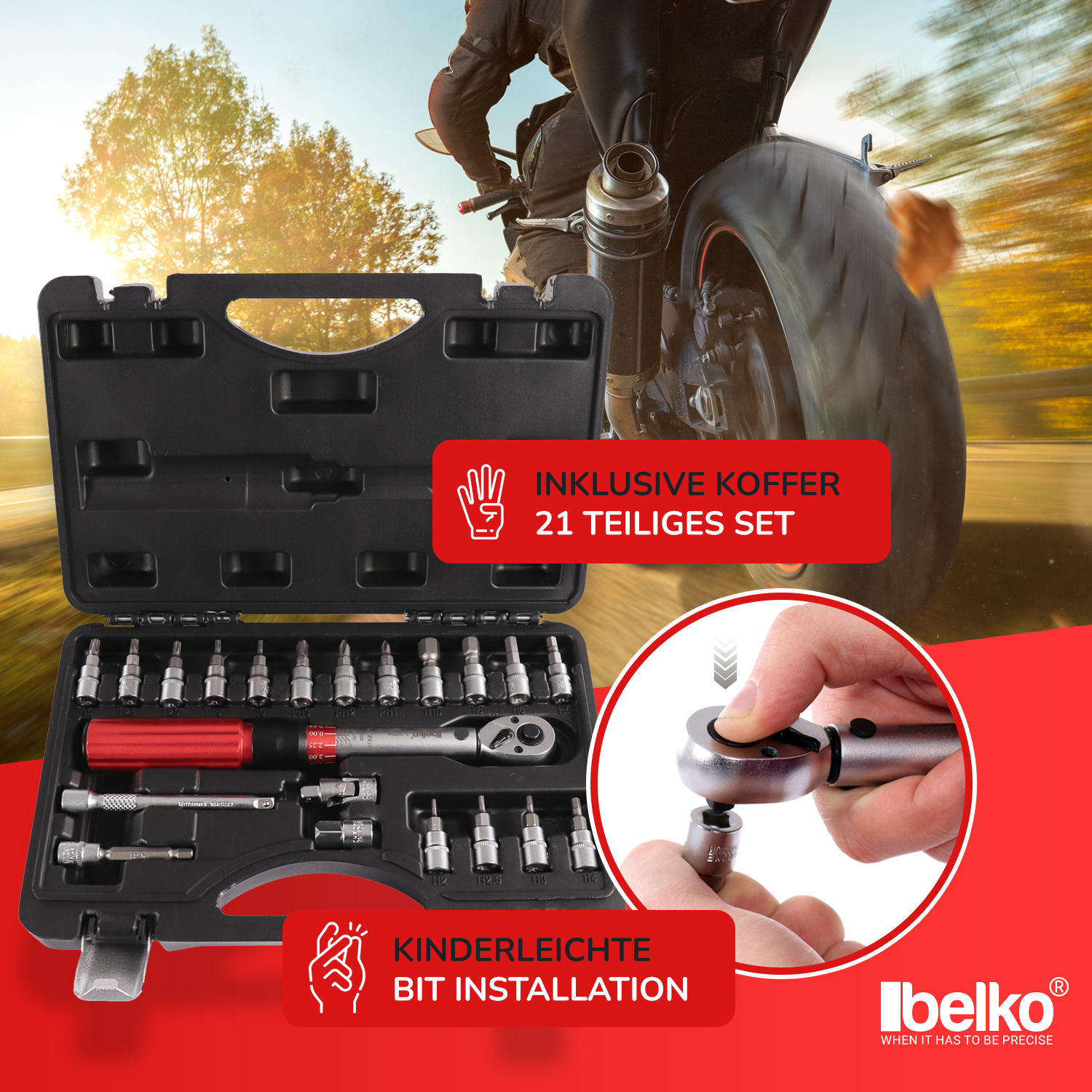 bc basic premium drehmomentschlüssel fahrrad set Belko® Drehmomentschlüssel Set 1/4", 5-30 Nm – Panorama24 Onlineshop