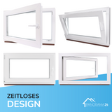 P24® Kellerfenster Kunststofffenster 3-fach 70mm Proline, weiß